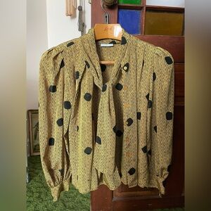 Vintage JH Collectibles Tie Neck Blouse